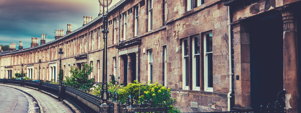 A row of period terraced houses 
