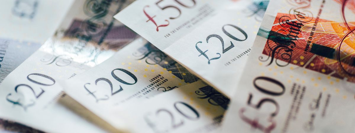 Piles of cash rental payments